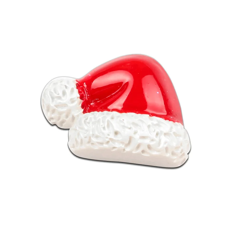 

10 шт. 33x23 мм Рождественская шляпа из смолы, стильные украшения, украшения с плоским основанием, кабошон, украшения для скрапбукинга, аксессуа...