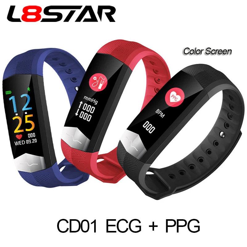 Смарт браслет L8STAR r11 CD01 цветной экран ЭКГ PPG подходит для измерения кровяного