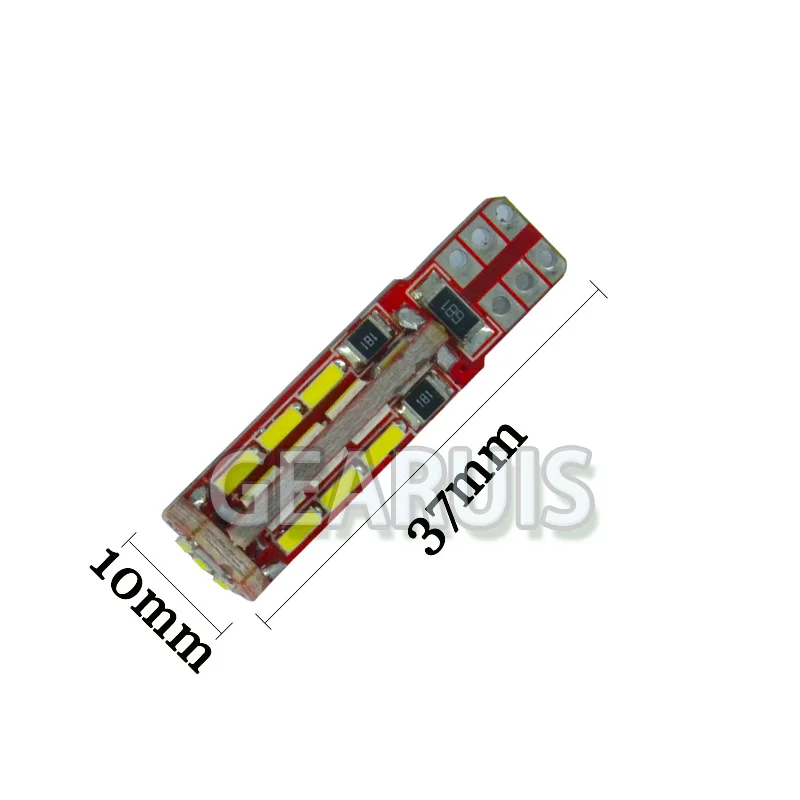 100X высокая мощность T10 Canbus 2 Вт светодиодный 190MA 27 SMD 4014 безошибочный 27SMD 194 168 W5W без