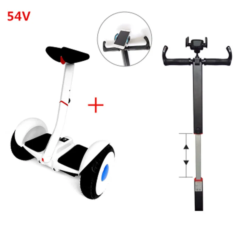 White 54V Handle Электрический Ховерборд, умный балансировочный скутер, 2 колеса, Электрический скейтборд, умный скутер, два колеса, самобалансирующийся скутер - Цвет: White 54V Handle