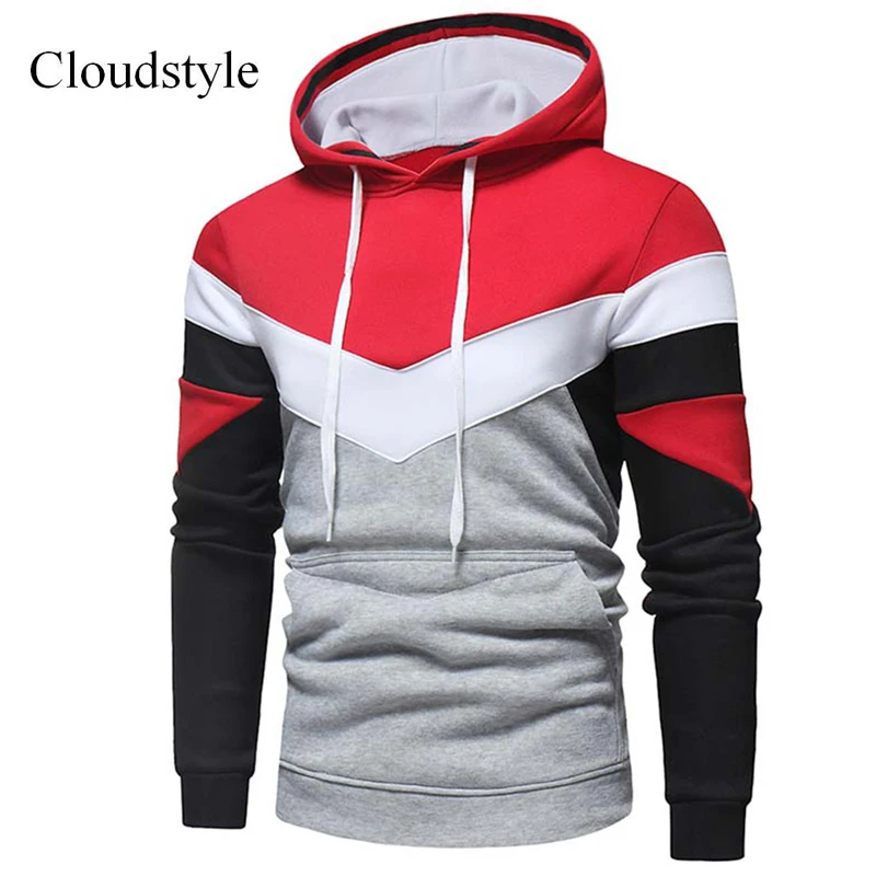 Cloudstyle Модные мужские толстовки пуловер Кофты для мужчин s лоскутное тонкий