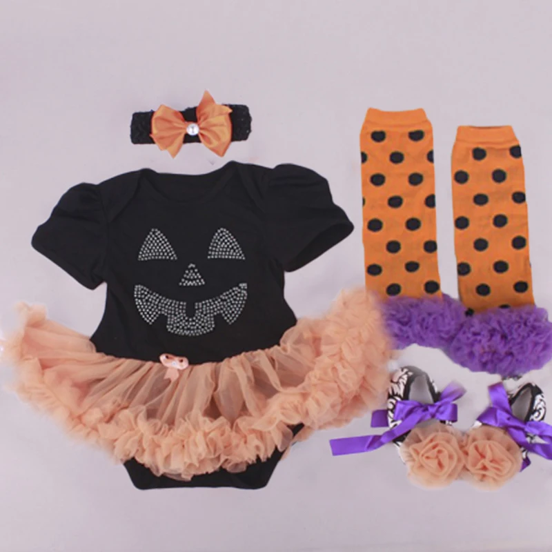 Оптовая продажа комплекты одежды на Хэллоуин для маленьких девочек Комбинезон с