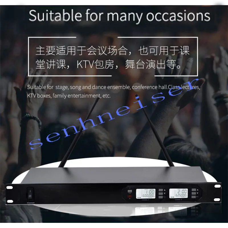 ZiXuan беспроводной микрофон UHF двухканальный lavalier для сцены талии висящий