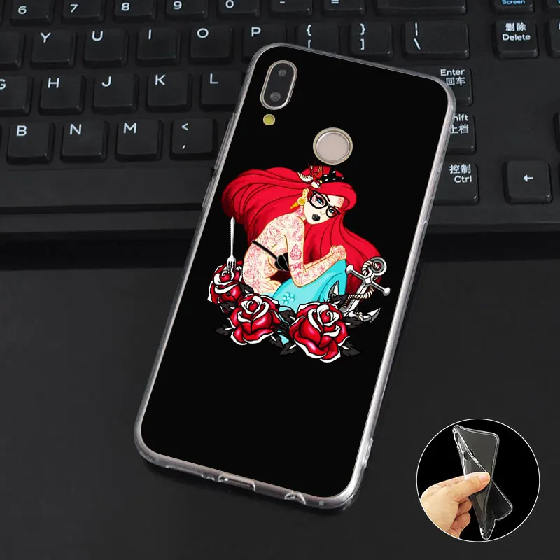 Мягкий силиконовый чехол DREAMFOX M162 с изображением Русалочки Ариэль для huawei Honor 6A 6C 6X