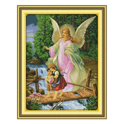 Joy Sunday Счетный Набор для вышивки крестом Ангел конвой(1) DMC14CT11CTcottonfabric ресторан отель homedeco живопись с фабрики - Цвет: XR267