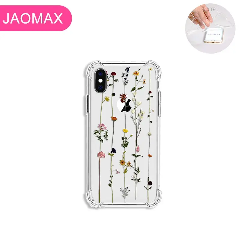 Jaomax Мягкий Роскошный противоударный чехол для телефона с цветами для iPhone 7, 8 Plus, X, Xs, Max, 6, 6s Plus, 5, 5S, SE, Xr, 11, милый цветочный чехол, Fundas