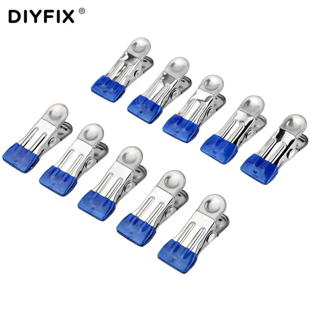 DIYFIX 10 шт. металлический зажим приспособление многоцелевой крепежный зажим для мобильного телефона планшета клееный ЖК-экран ремонтный набор инструментов