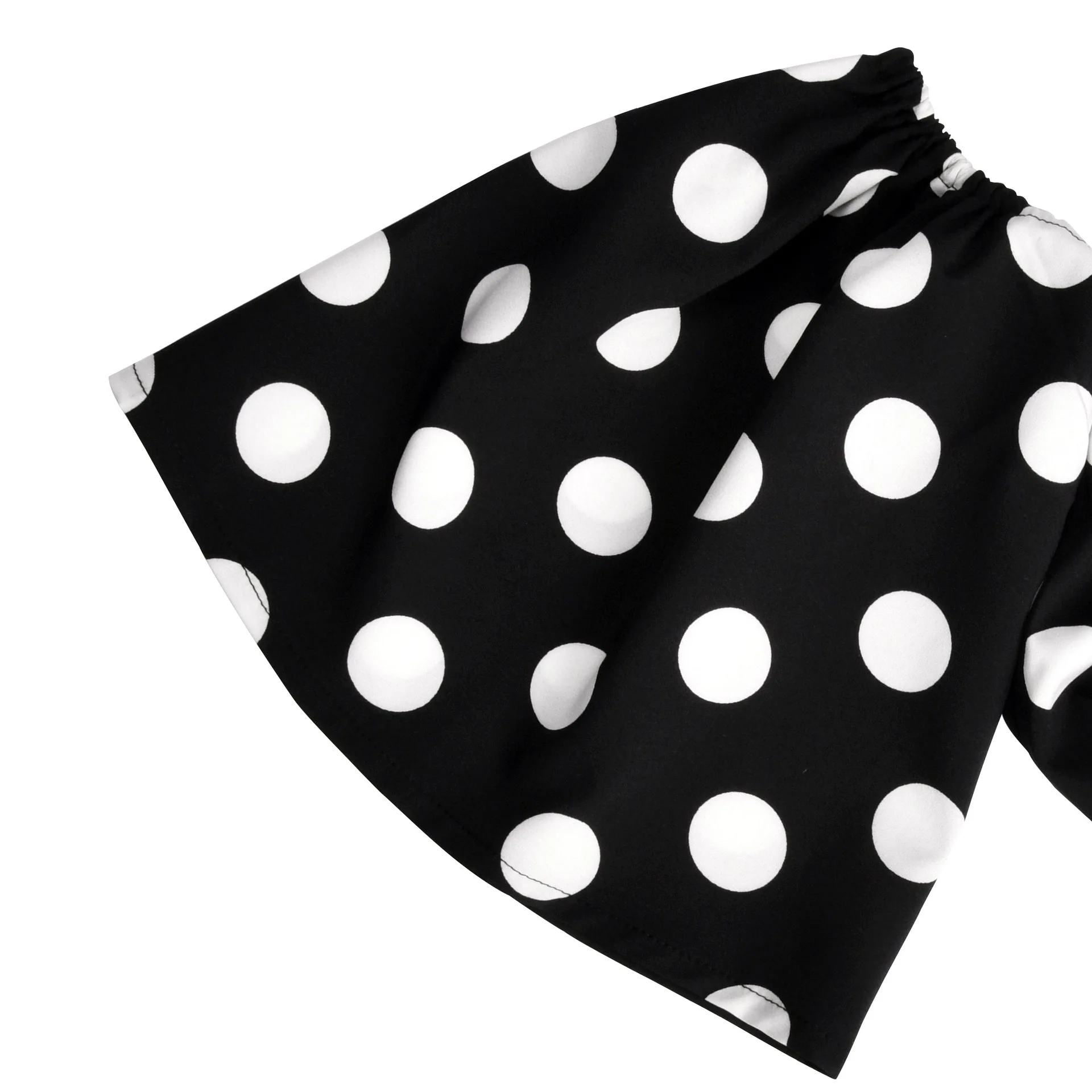 Свободное летнее платье в горошек с воротником-лодочкой женские платья высокой