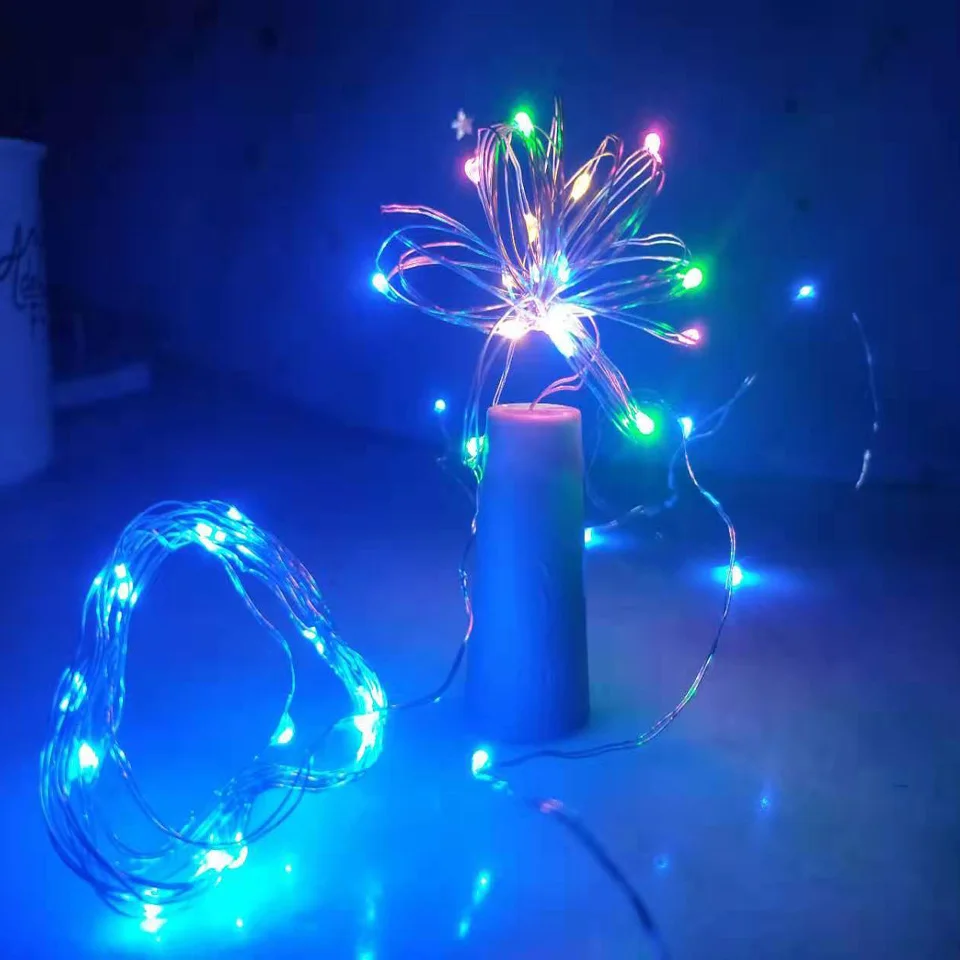 2 м светодиодный гирлянды Строка DIY гирляндой для Стекло Крафтовая бутылка новогоднее; рождественское Валентина одежда для свадьбы, дня рождения украшения