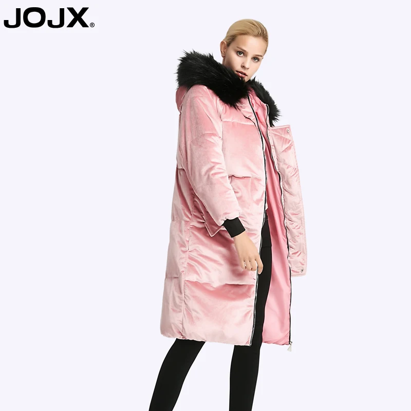 JOJX зима Для женщин куртка 2019 новый большой меховой воротник Утепленные длинные с