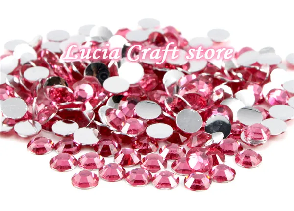 dark pink Lucia crafts, разноцветные, 5 мм, ss20, 500 шт, полимерные стразы с плоской задней частью, имитация, сделай сам, для мобильного телефона, для дизайна ногтей, F0704 - Цвет: dark pink