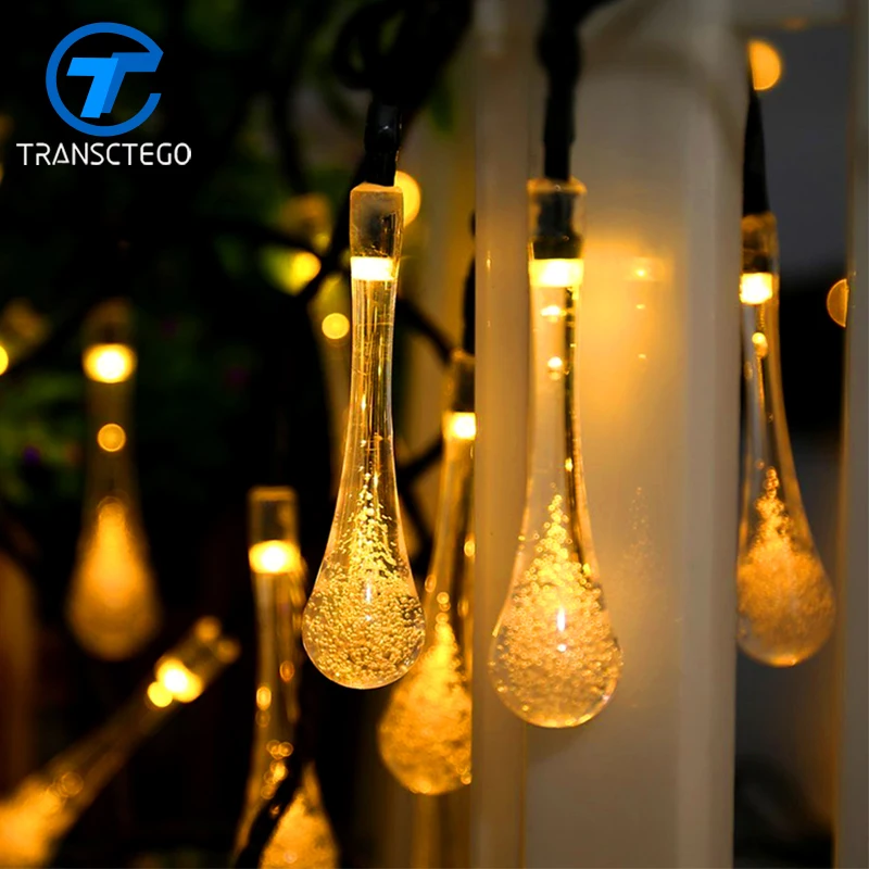 СВЕТОДИОДНАЯ Гирлянда 20 футов на солнечной батарее садовый Рождественский