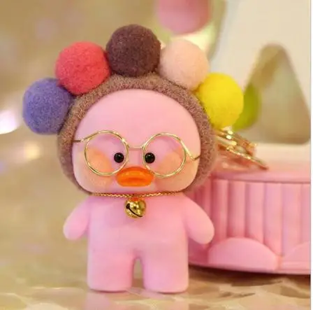 24 Новинка, Lalafanfan, милый брелок, Kawaii, кафе, Мими, желтая утка, фигурка, брелок, сумки, украшения, игрушки для детей - Цвет: 24
