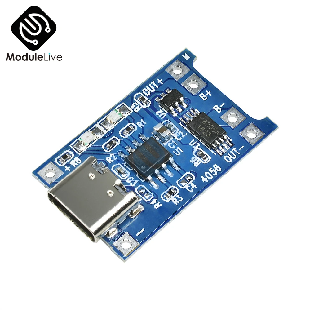 

Зарядная плата TP4056, USB 18650 Type-C, 5 В, 1 А