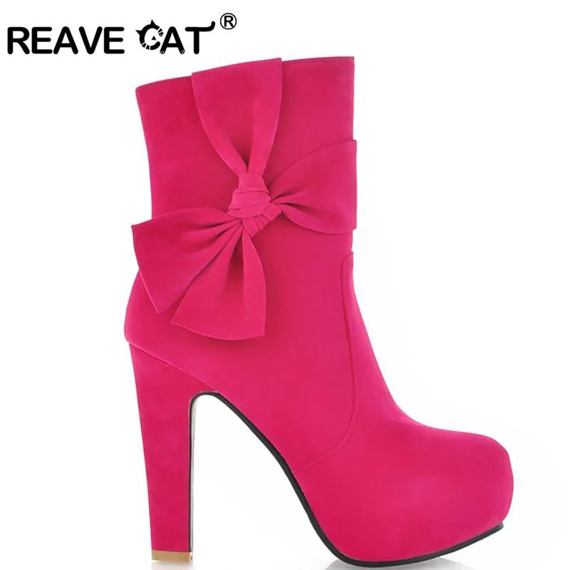 Женские туфли лодочки с закрытым носком REAVE CAT весенне осенние однотонные