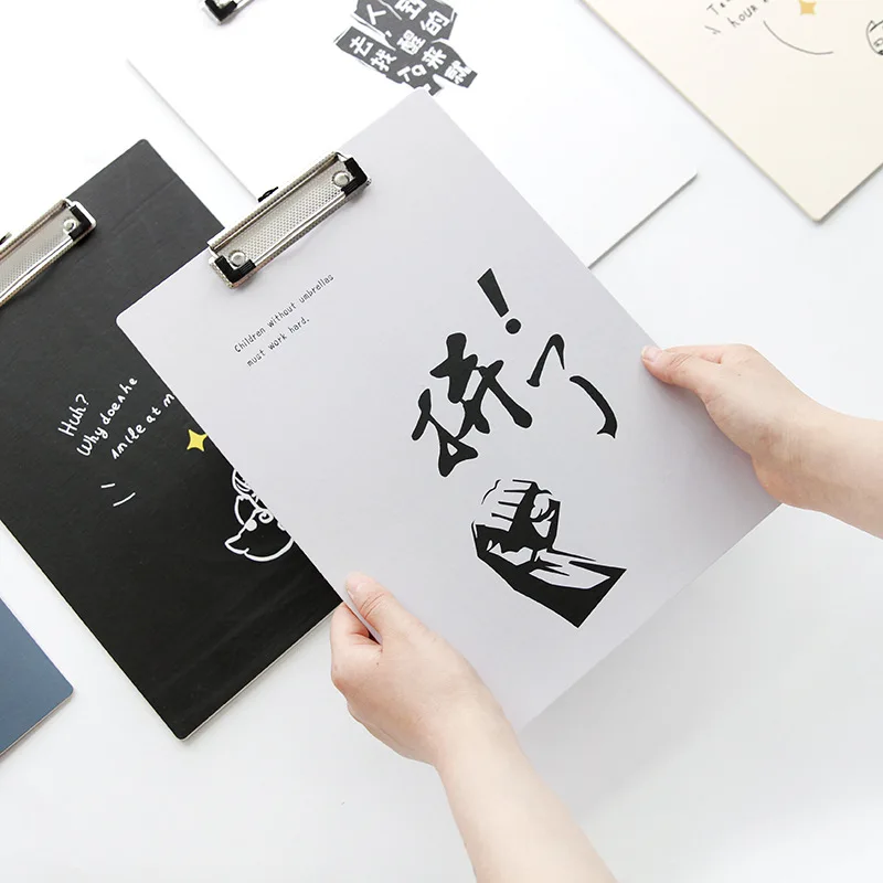 Кавайная папка клипса А4 симпатичная Студенческая для бумаг школьные и офисные