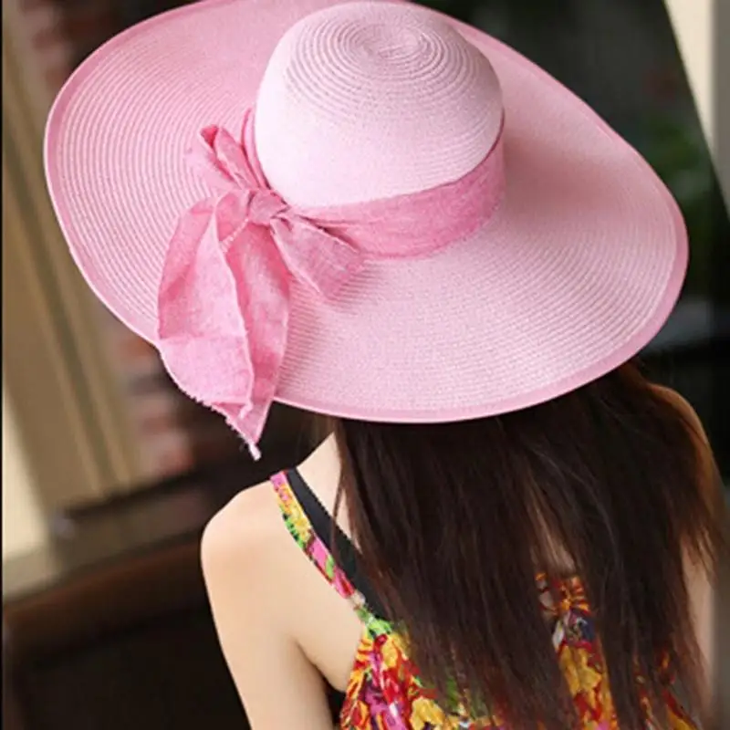 Летняя шляпа шляпы для женщин соломенная модный женский сетчатый бабочка узел