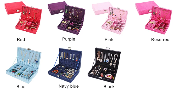 High Quality Women Makeup Organizers Jewelry Bracelet Necklace Ring Earrings Box Beauty Travel Cosmetics Display Container Case