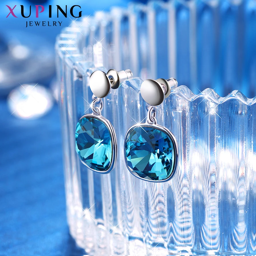 Xuping квадратные серьги кристаллами от Swarovski Роскошные винтажные стильные ювелирные изделия для женщин девушек подарки ко дню Святого Валентина M94-20493