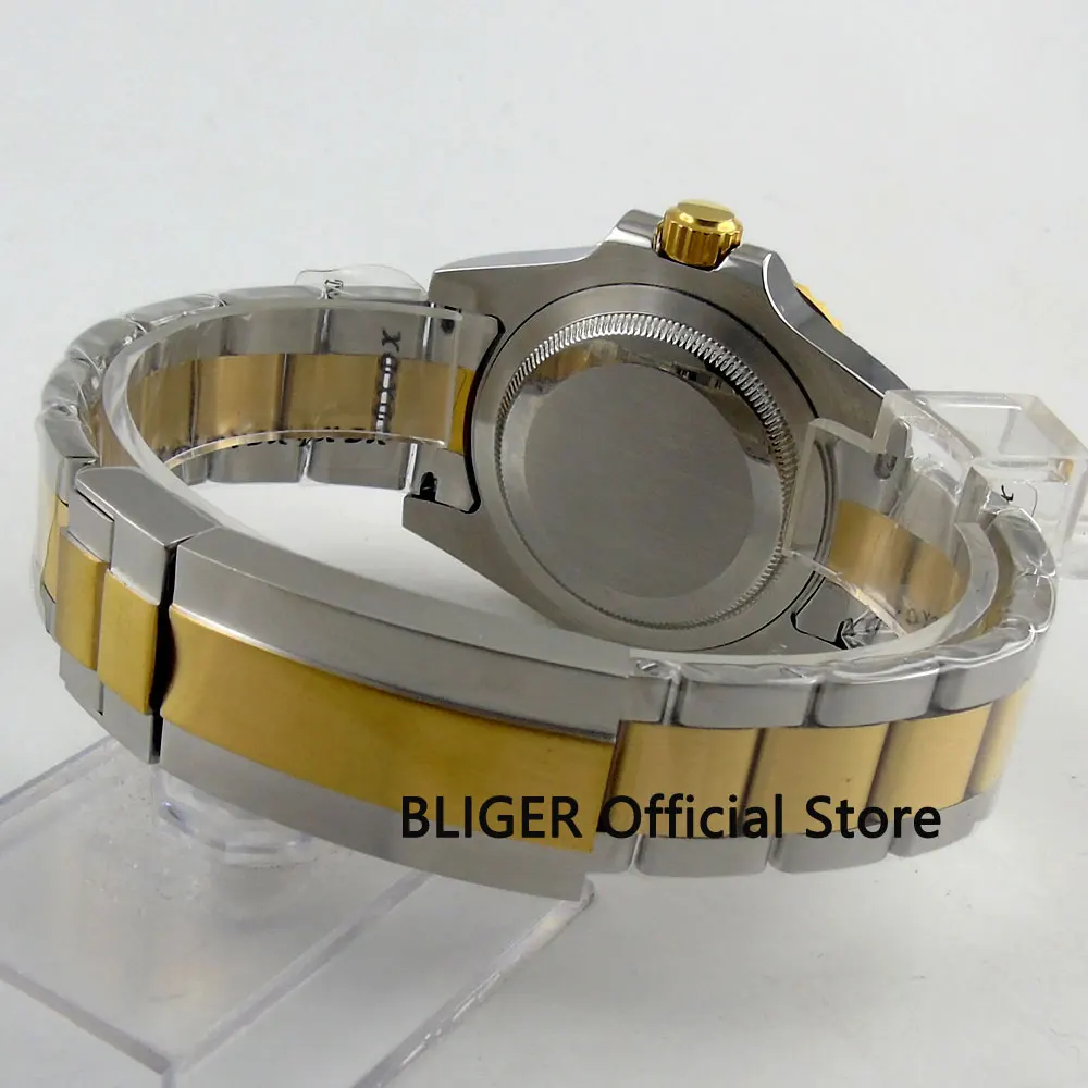 Часы с сапфировым стеклом 40 мм зеркальные автоматические часы из нержавеющей