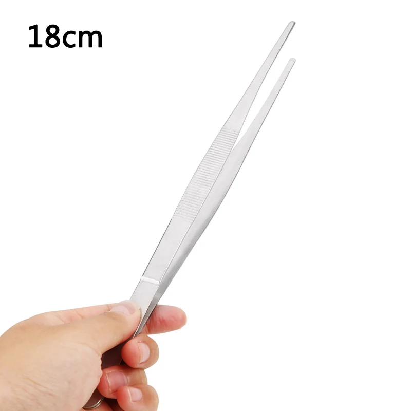 Straight 18cm Несколько типов профессиональный шеф-повар покрытие Пинцет презентации Нержавеющая сталь кухонные щипцы для барбекю для гриля, пищи зажим - Цвет: Straight 18cm