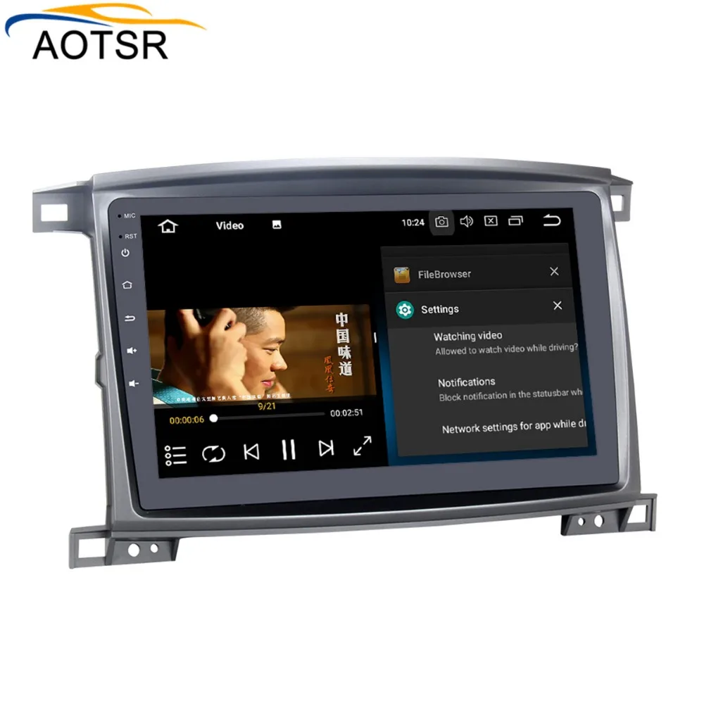 10 2 &quotAndroid 8 0 автомобильный dvd мультимедийный плеер для Toyota Land cruiser 100 LC 2003 2008 gps
