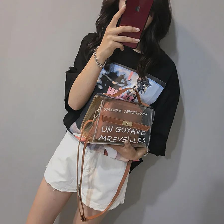 Женская сумка Прозрачная желе сумка bolsa feminina сумка-мессенджер borsa donna модные malas de senhora сумки через плечо torebka