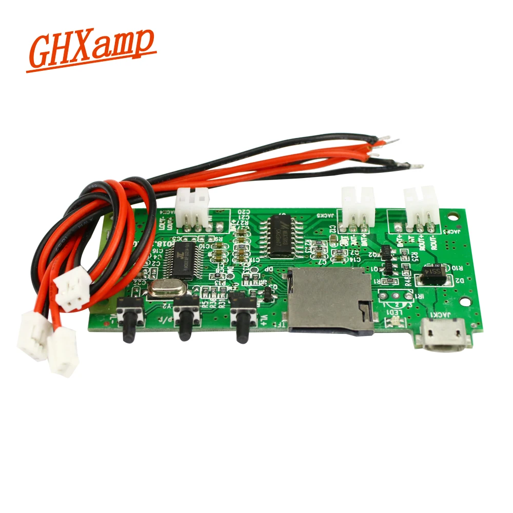 GHXAMP Bluetooth 4,2 цифровой усилитель мощности MP3 декодер плата 3 Вт+ 3 Вт поддержка tf-карты для 4-8ом Bluetooth динамик DIY DC3.7V 1 шт