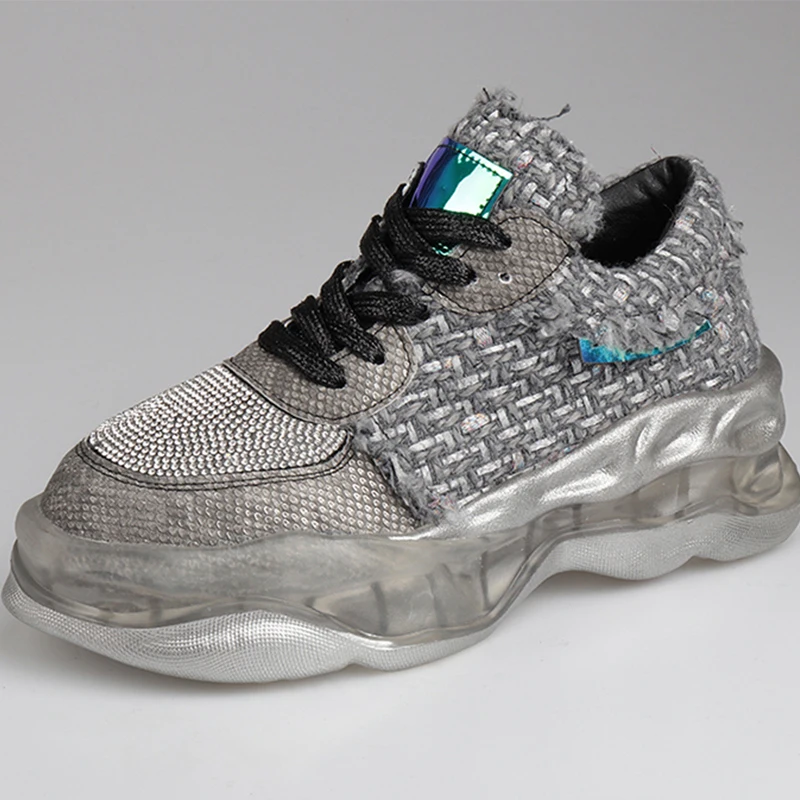 Женские кроссовки новая весенняя парусиновая обувь на танкетке модная