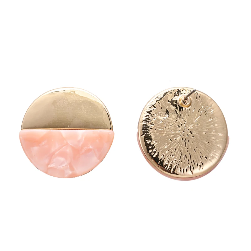 Женские акриловые круглые серьги-гвоздики Yhpup серьги из сплава цинка с