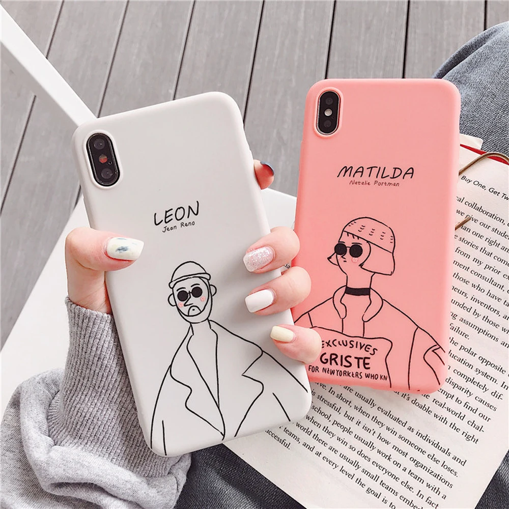 Heyytle милый чехол для телефона с рисунком девочек iPhone 7 8 Plus 6 6s Матовые чехлы