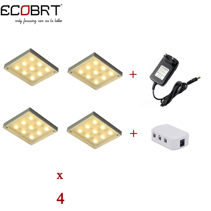Новый 12 В светодиодный шайба огни наборы квадратных алюминиевых прожекторов 4