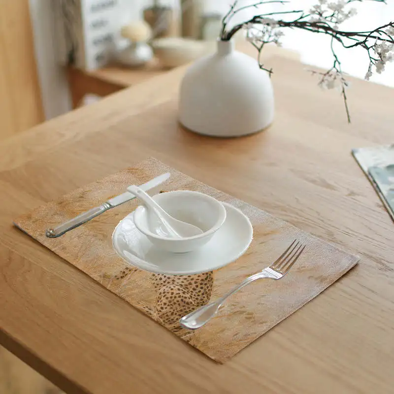 9 32X42 салфетки хлопок белье Африканский животный узор салфетки De Table Tissu обеденный стол для всей семьи кухонные материалы для ресторанов и отелей - Цвет: 9