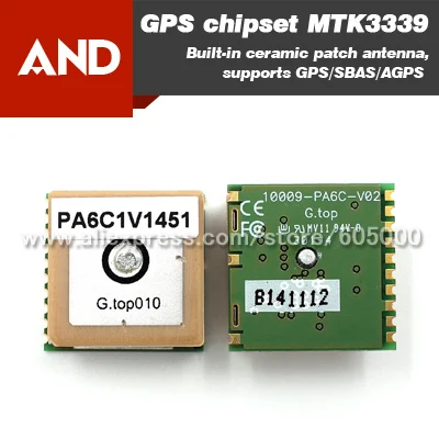Бесплатная доставка MTK3339 ультра-малых gps модуль с двойной Телевизионные антенны