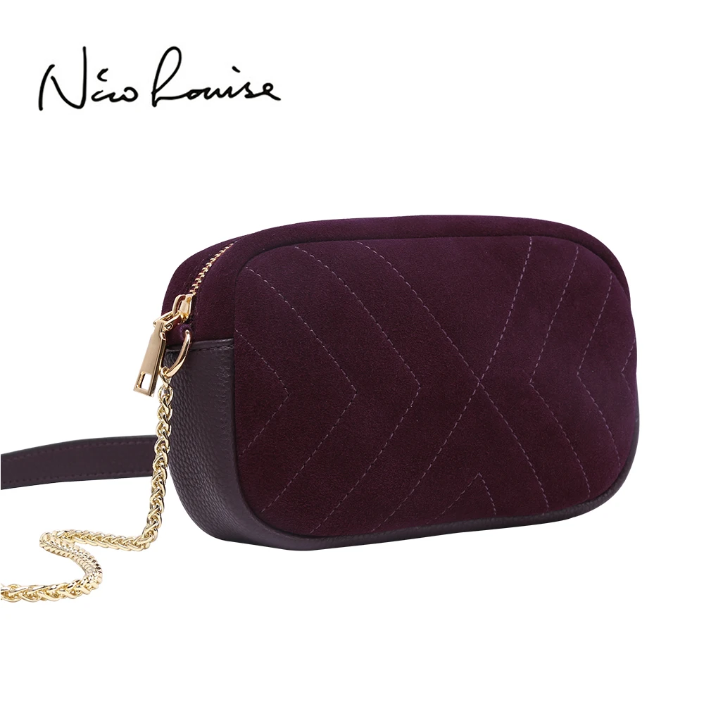 2018 женская маленькая сумка на плечо из натуральной замши Брендовая для отдыха