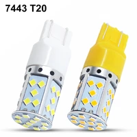 1pc t20 7443 led 35 smd 3030 led bulbs white amber yellow for car auto reverse lights turn signal stop tail lights lamp 9 30v