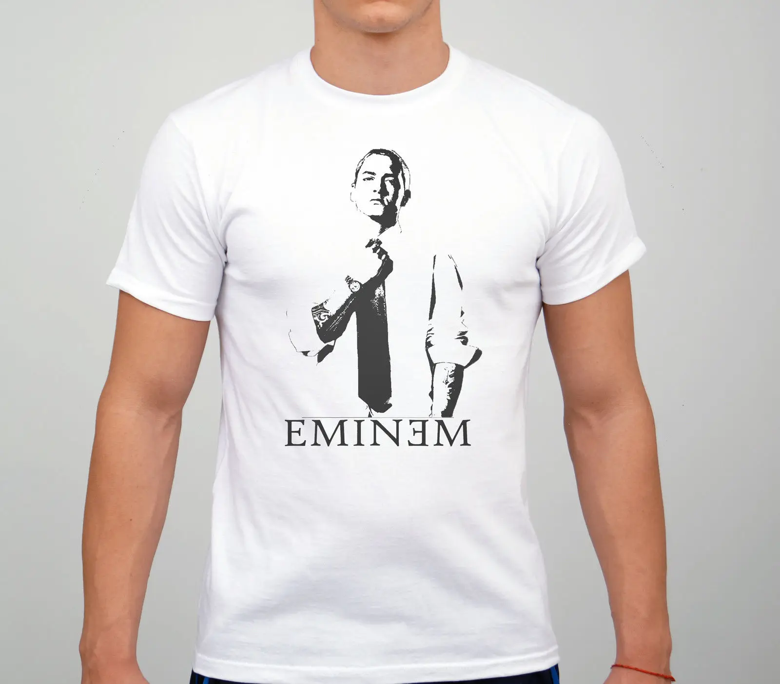 Футболка в стиле хип хоп с Эминем рэп белая Новая модная футболка топ бесплатная