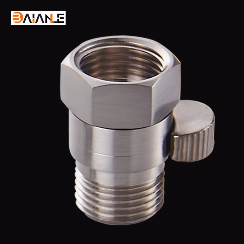 

Full Brass Brushed Nickel Shower Head Flow Contol and Shut OFF Valve for Shower Head, Hand Shower, or Bidet Sprayer etc