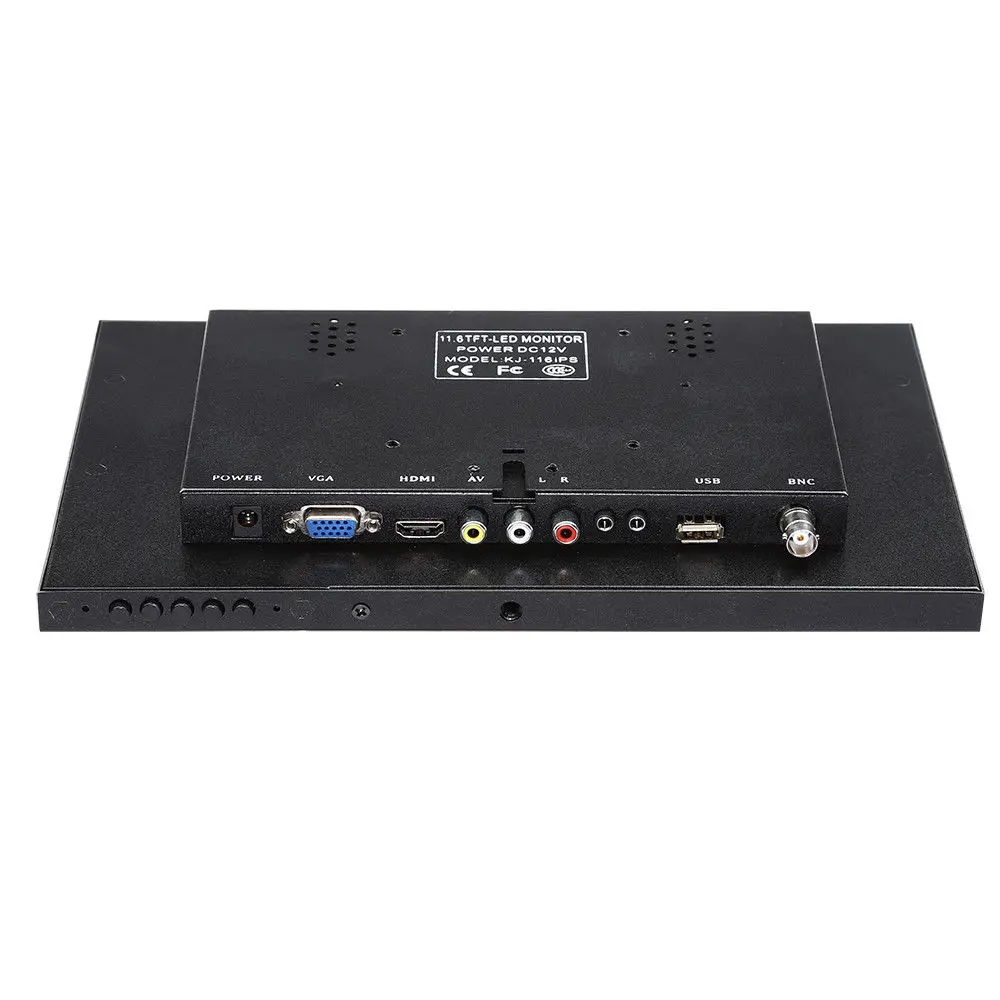 Eyoyo 12 дюймов TFT ЖК дисплей Мониторы 1366x768 300cd/m2 с VGA HD USB Вход встроенный Двойной