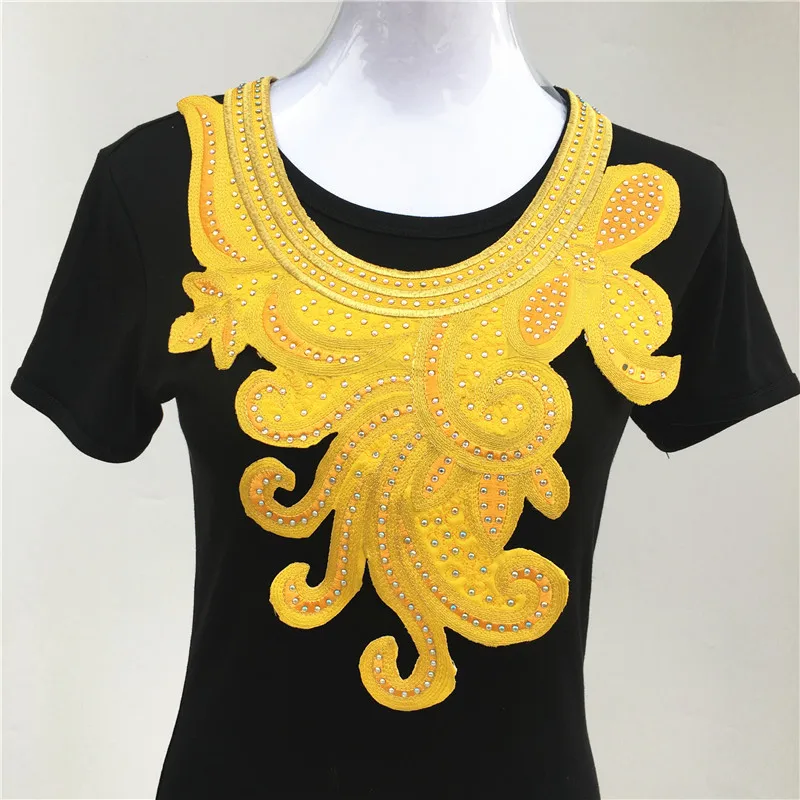 1 шт. большой роскошный ошейник стразы горячей фиксации с Африканским кружевом