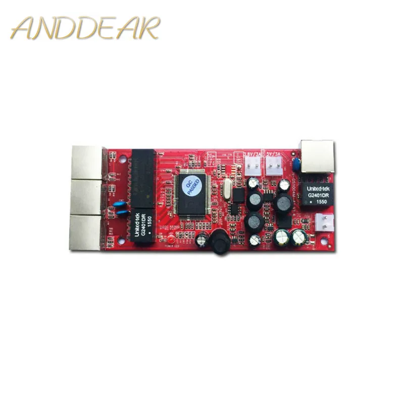 OEM/ODM 10/100/1000 Мбит/с 4 порта PCBA Ethernet коммутатор PCB/сетевой модуль poe ethernet