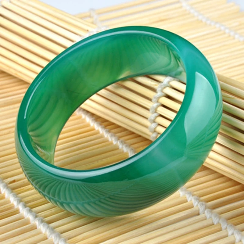 Широкие манжеты ПРИРОДА красивых женщин Сладкий зеленый расширить Шарм браслет