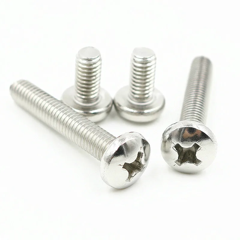 20PCS M1.6*3/4/5/6/8/10/12/16 GB818 304 нержавеющая сталь круглая головка болт круг Crossroad низкая