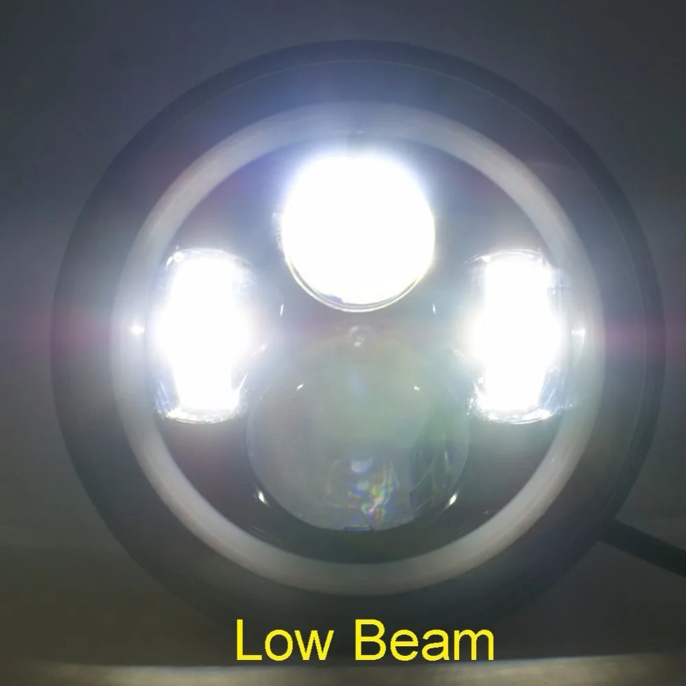 For Jeep Wrangler Headlights 7 Inch Round LED Headlight Conversion Kit DRL Light Assembly for JK TJ FJ Hummer Trucks headlamp | Автомобили