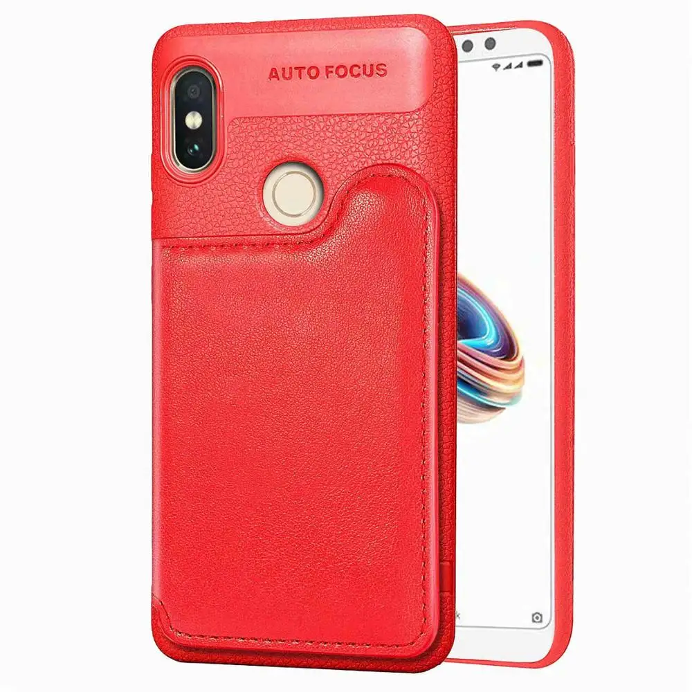Для Xiaomi Redmi Note 4X 5A Note 5 Pro ультратонкий из искусственной кожи Amulti держатель для Карт Подставка Флип кожаный футляр для Redmi 4X 5A 5 Plus 6 - Цвет: red