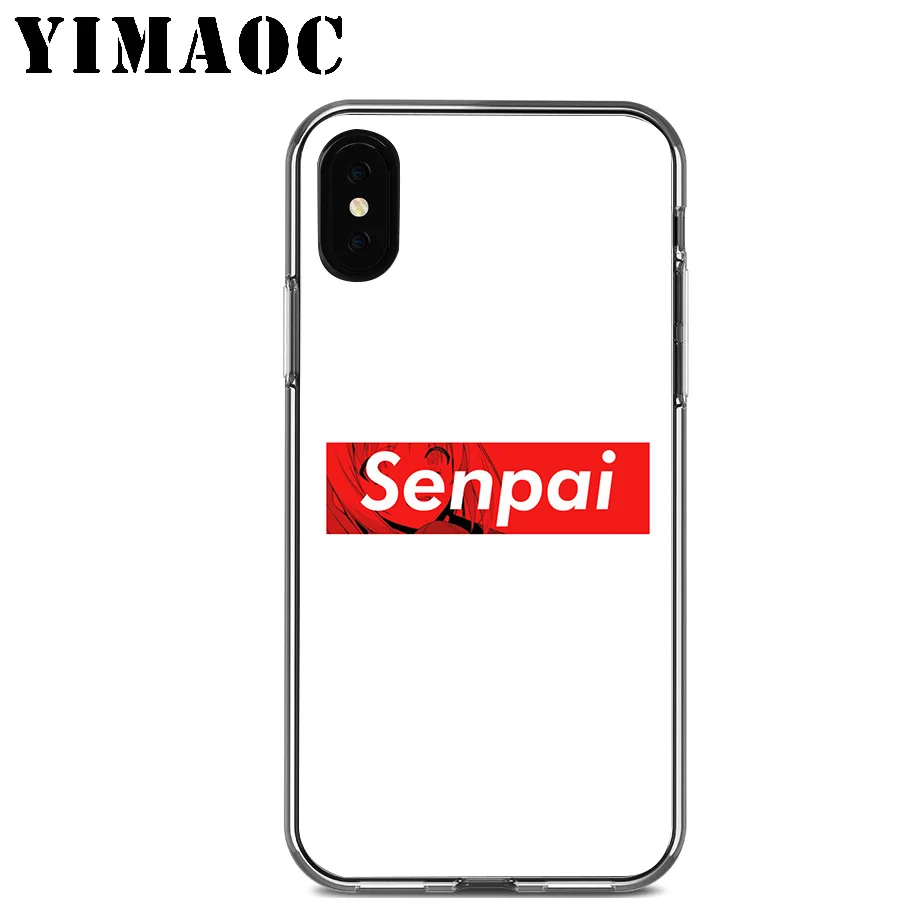 YIMAOC Sugoi Senpai Anime Waifu Soft Silicone Case for Apple Iphone 11 Pro Xr Xs Max X 10 8 Plus 7 6S 6 SE 5S 5 7Plus 8Plus |