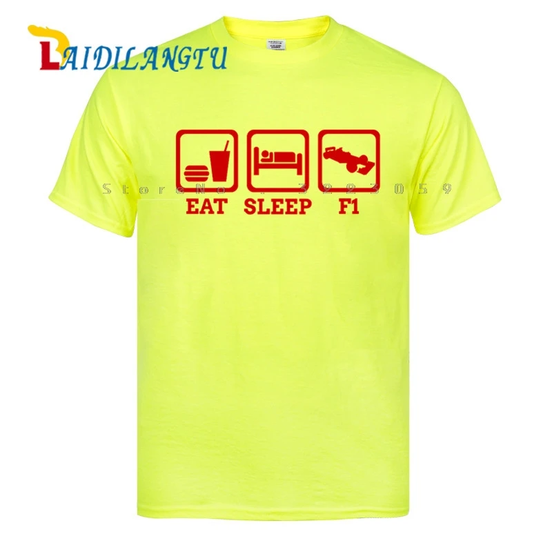 Мужская футболка EAT SLEEP WATCH F1 Car Formula One Grand Prix с коротким рукавом и круглым вырезом