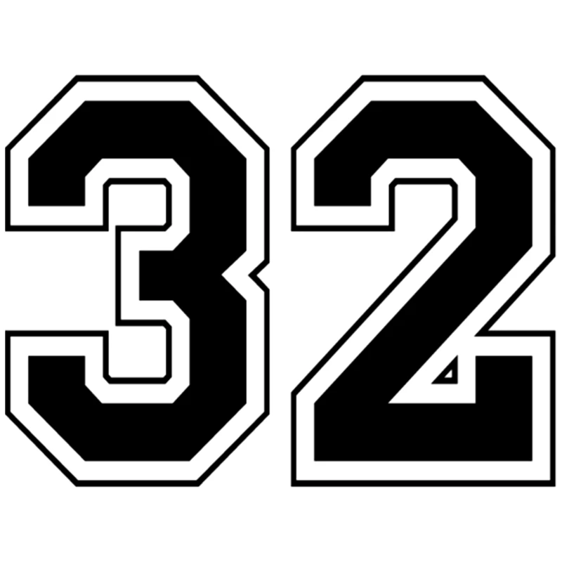 CK2080#20*15см наклейки на авто Индивидуальные цифры 32 водонепроницаемые машину
