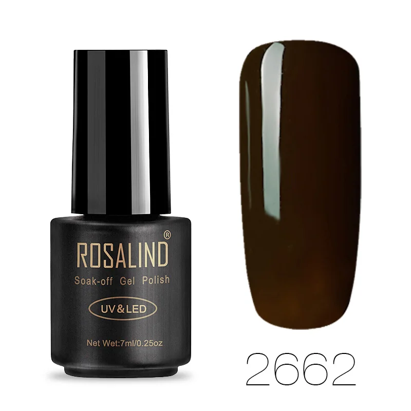 2662 ROSALIND набор гель-лаков для ногтей для машины для украшения ногтей 7 мл кофейный фиолетовый цвет УФ Полупостоянный лак для ногтей - Цвет: 2662