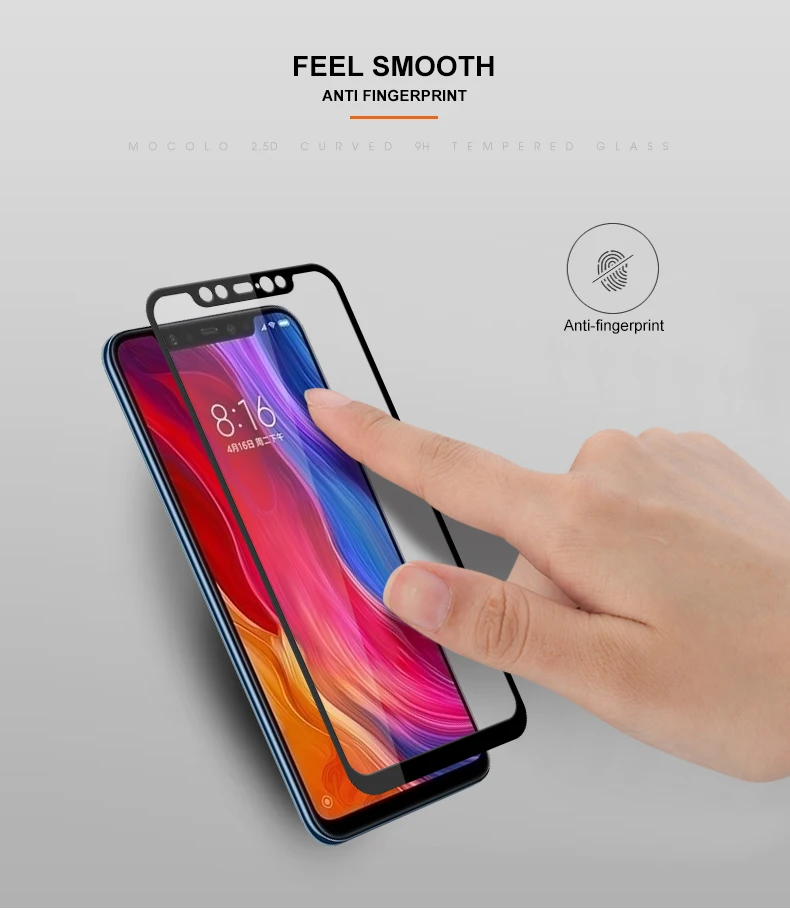 for Xiaomi Mi 8 Screen Protector Mocolo 9H Full Cover Full Glue Adhesive Tempered Glass for Xiaomi Mi 8 SE Screen Protector